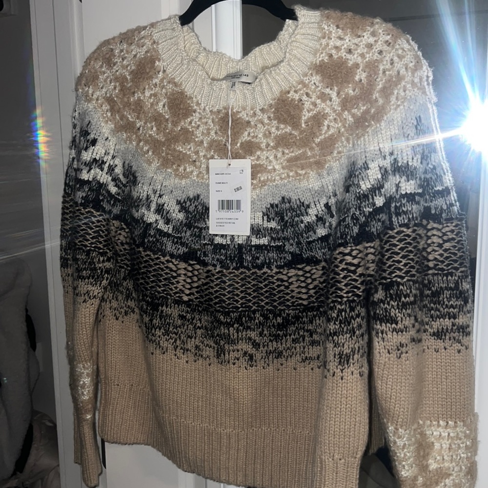 Lafayette148 New York Neumann Marcus sweater cashmere size small color dune